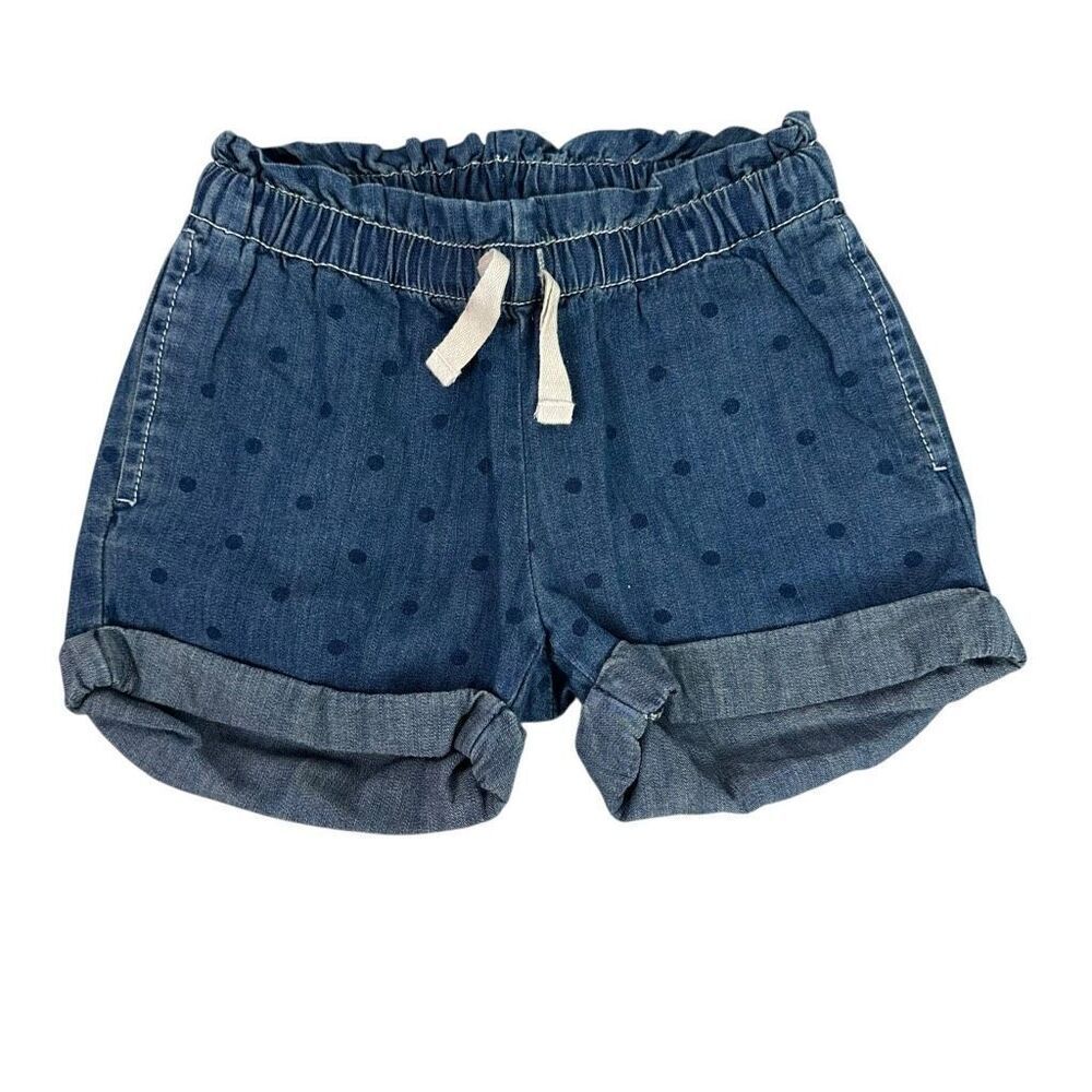 Hanna Andersson Girls size 5 Denim Shorts Pull on Dotted